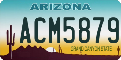 AZ license plate ACM5879