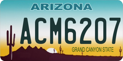 AZ license plate ACM6207
