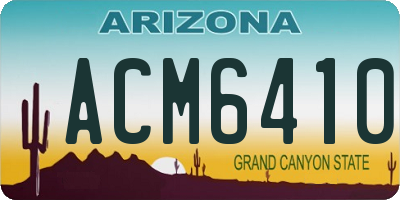 AZ license plate ACM6410