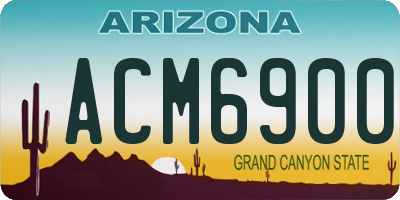AZ license plate ACM6900