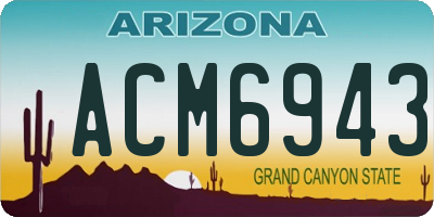 AZ license plate ACM6943