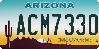 AZ license plate ACM7330