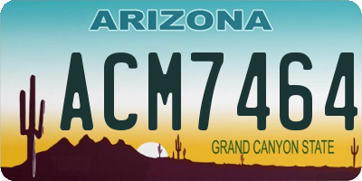 AZ license plate ACM7464