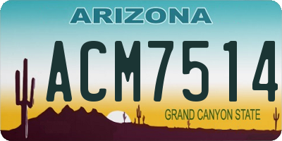 AZ license plate ACM7514