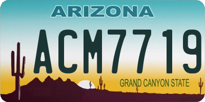 AZ license plate ACM7719