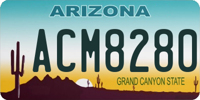 AZ license plate ACM8280