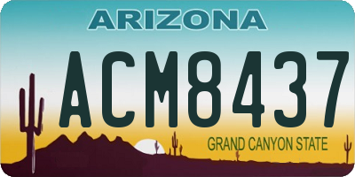 AZ license plate ACM8437