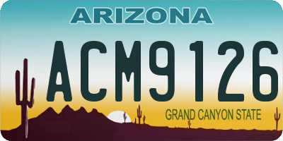 AZ license plate ACM9126