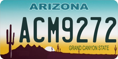 AZ license plate ACM9272