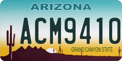 AZ license plate ACM9410