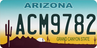 AZ license plate ACM9782
