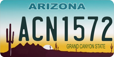 AZ license plate ACN1572