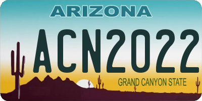AZ license plate ACN2022