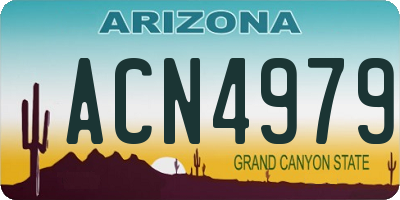 AZ license plate ACN4979