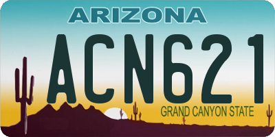 AZ license plate ACN621