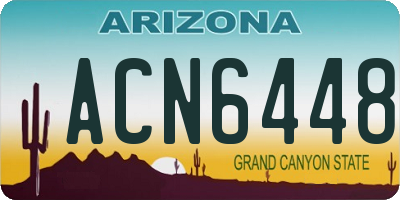 AZ license plate ACN6448