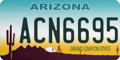 AZ license plate ACN6695