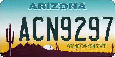 AZ license plate ACN9297