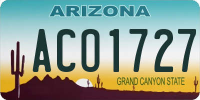 AZ license plate ACO1727