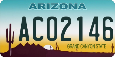 AZ license plate ACO2146