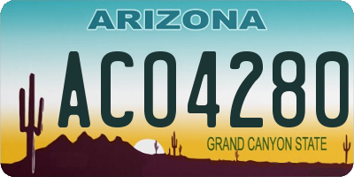 AZ license plate ACO4280