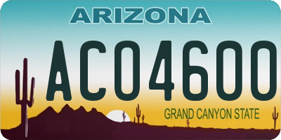 AZ license plate ACO4600
