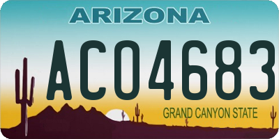 AZ license plate ACO4683
