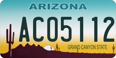 AZ license plate ACO5112