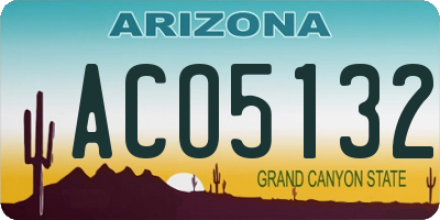 AZ license plate ACO5132