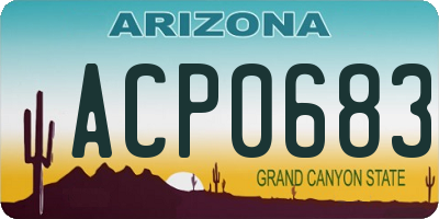 AZ license plate ACP0683