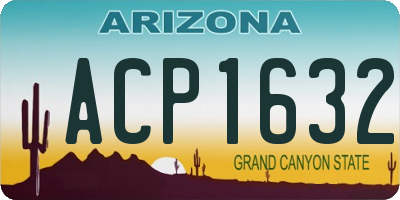 AZ license plate ACP1632