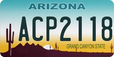 AZ license plate ACP2118