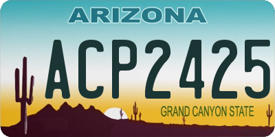AZ license plate ACP2425