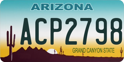 AZ license plate ACP2798