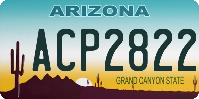 AZ license plate ACP2822