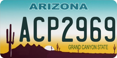 AZ license plate ACP2969