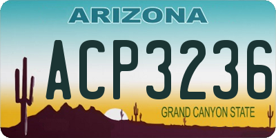 AZ license plate ACP3236