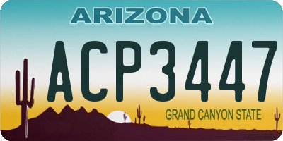 AZ license plate ACP3447