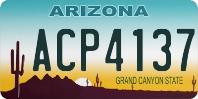 AZ license plate ACP4137