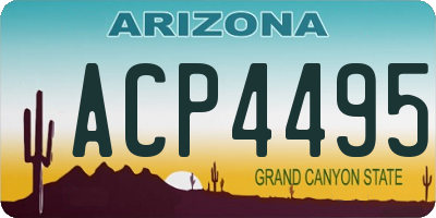 AZ license plate ACP4495