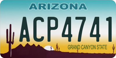 AZ license plate ACP4741