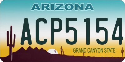 AZ license plate ACP5154