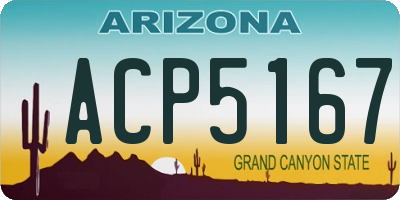 AZ license plate ACP5167
