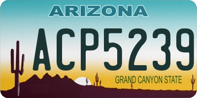 AZ license plate ACP5239