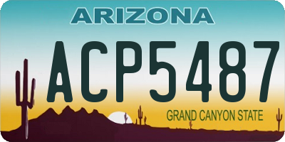 AZ license plate ACP5487