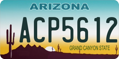 AZ license plate ACP5612