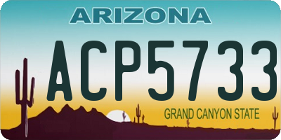 AZ license plate ACP5733