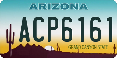 AZ license plate ACP6161