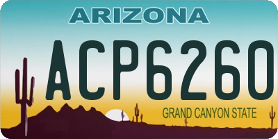 AZ license plate ACP6260