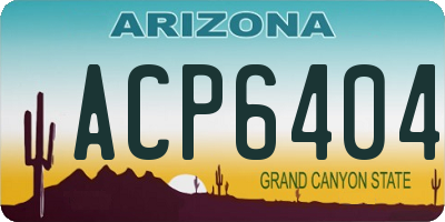 AZ license plate ACP6404